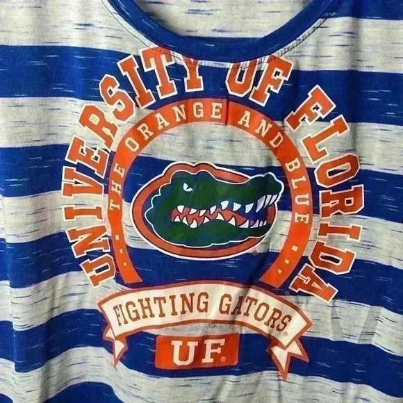 Florida Gators Scoop Neck Short Sleeve Striped Top Size XXL - Picture 3 of 6